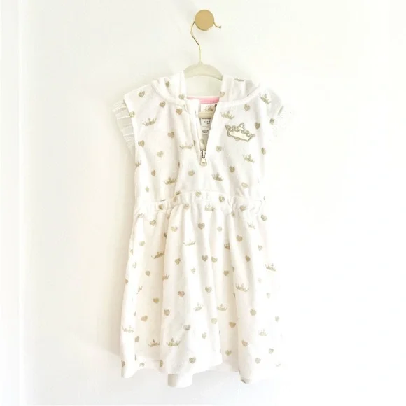 DISNEY Store Girls 3T Princess Swim Cover up Hooded Terrycloth - Like New - Picture 6 of 6